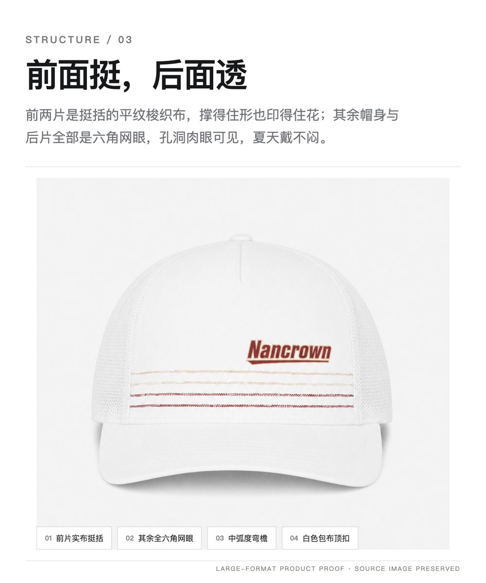B0024 轮胎痕条纹网眼卡车帽 详情图 3