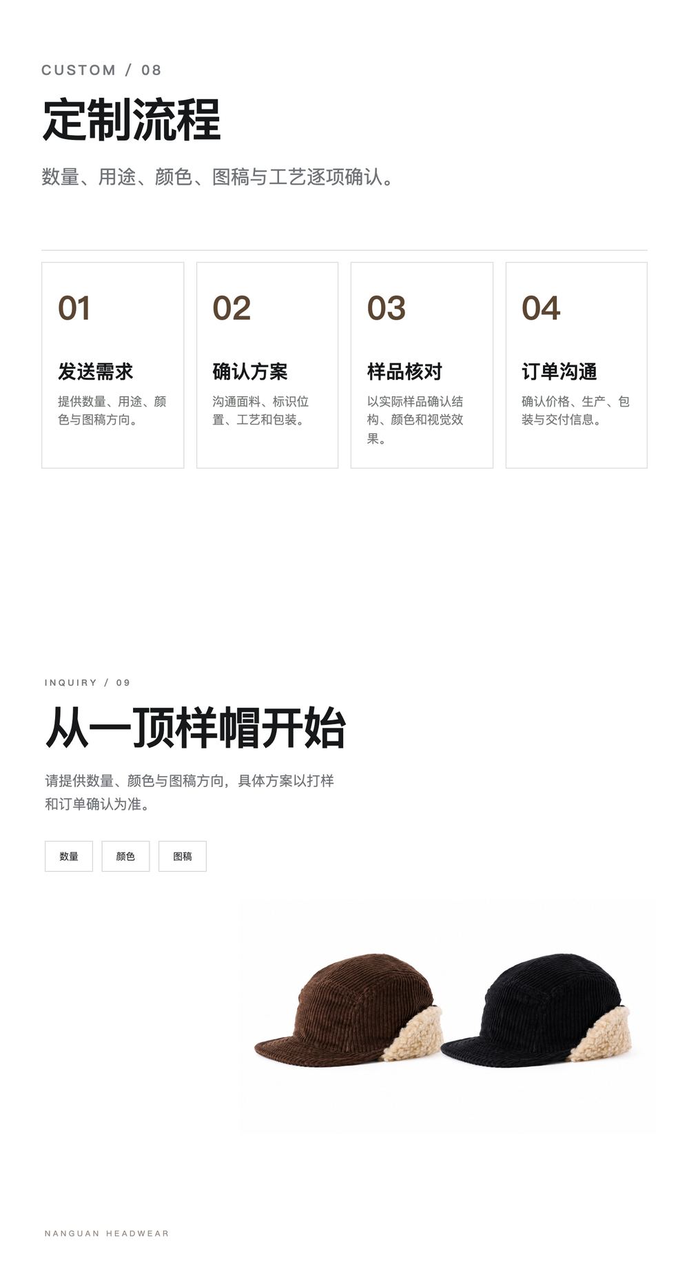 D0006 灯芯绒护耳冬帽 详情图 7