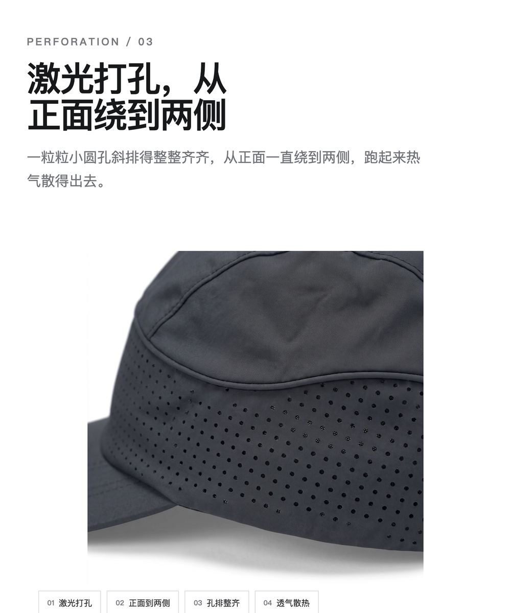 M0053 激光打孔轻薄跑步帽 详情图 3