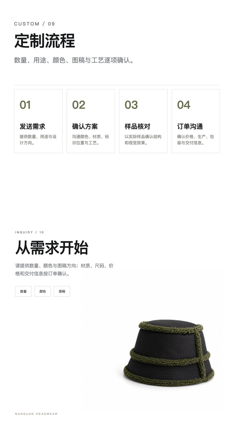 Y0002 黑绿饰边渔夫帽 详情图 7